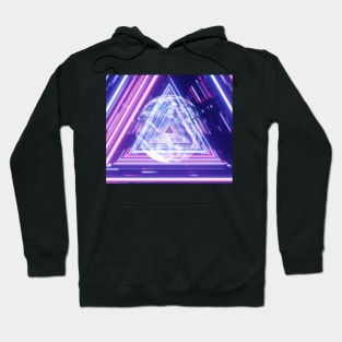 Earth globe with futuristic triangles Hoodie